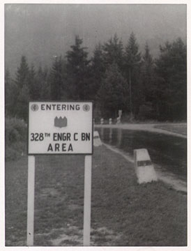 [Entering 328th Engr C Bn Area]